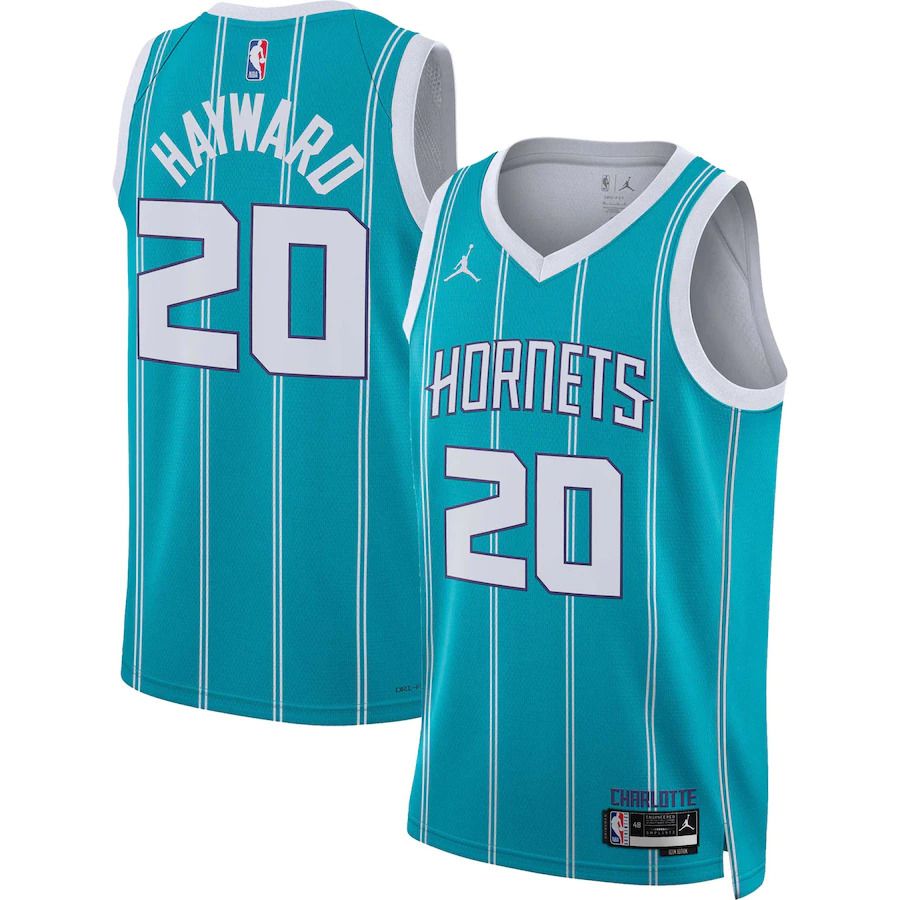 Men Charlotte Hornets #20 Gordon Hayward Nike Teal Icon Edition 2022-23 Swingman NBA Jersey->youth nba jersey->Youth Jersey
